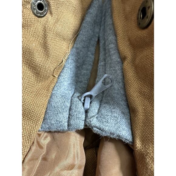 Genuine Dickies Fleece Hooded Snap/Zip Up Duck Shirt Jacket Brown Men’s 3XL - Picture 8 of 12